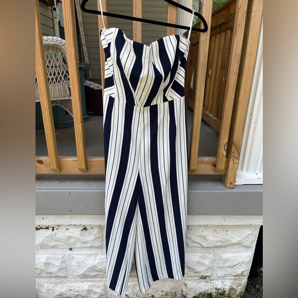Navy & White Jumpsuit